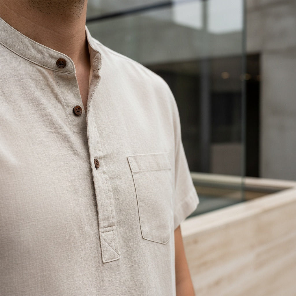 Pack of Cotton Shirts - Parchment - Back View