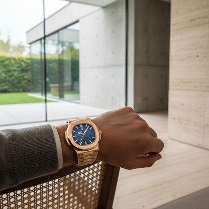 Pink Gold Watch - Copper Tone - Side Profile