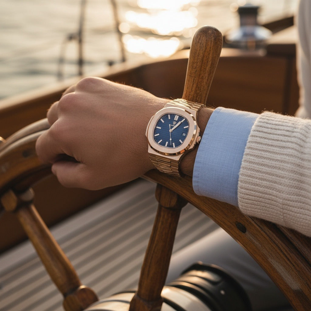 Pink Gold Watch - Copper Tone - Angled Shot