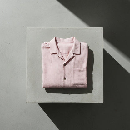 Pink Linen Shirt and Short Set - Pink - Lifestyle Inspiration