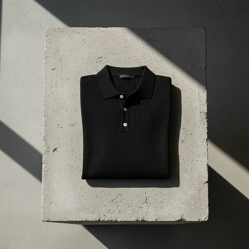 Polo Shirt Striped Men - Black - Lifestyle Inspiration