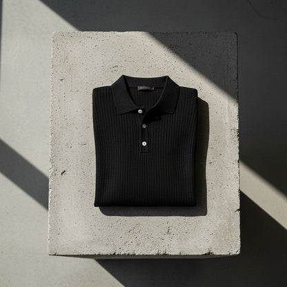 Polo Shirt Striped Men - Black - Lifestyle Inspiration
