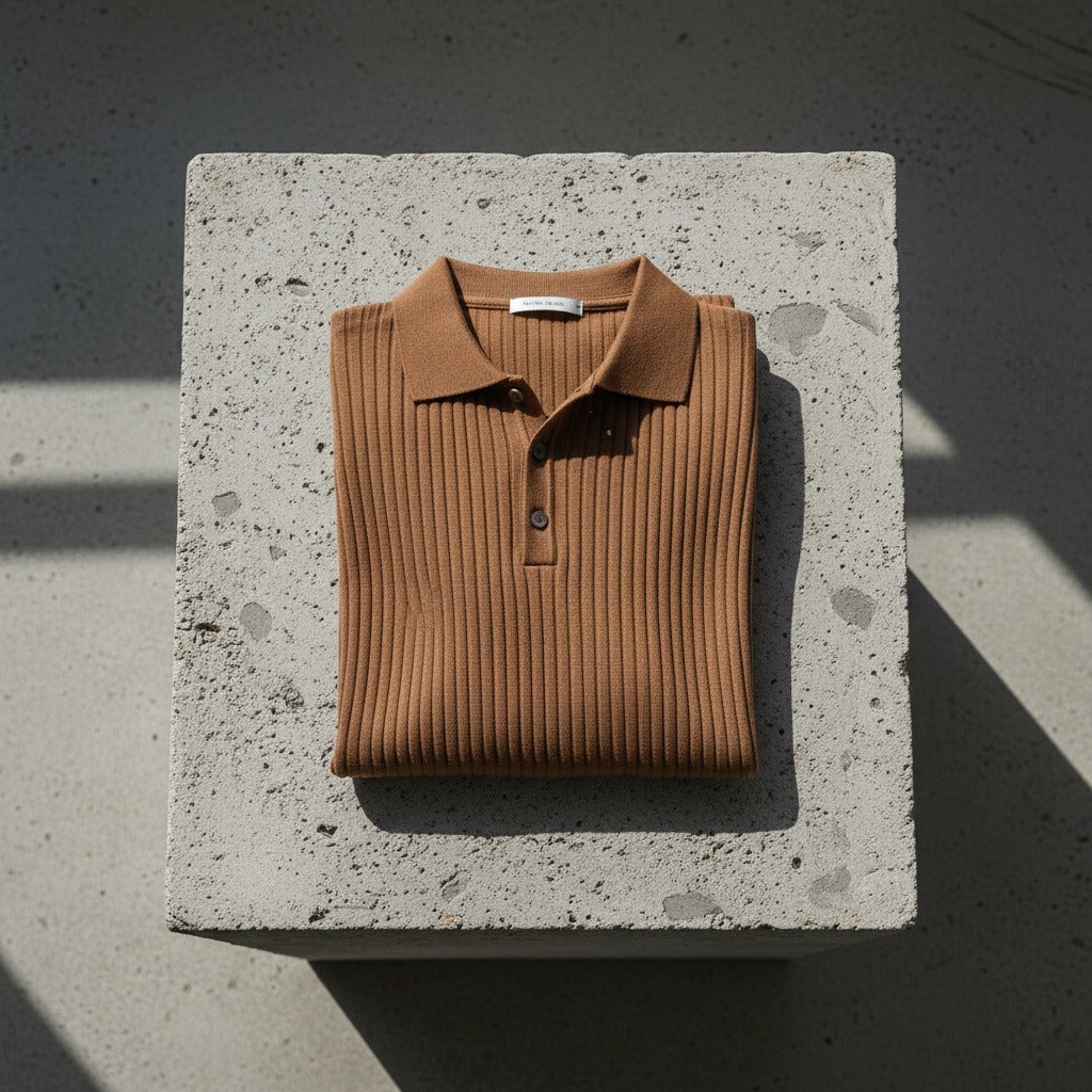 Polo Shirt Striped Men - Brown - Lifestyle Inspiration