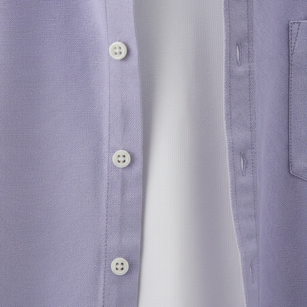 Purple Cotton Shirt - Purple - Texture Close Up