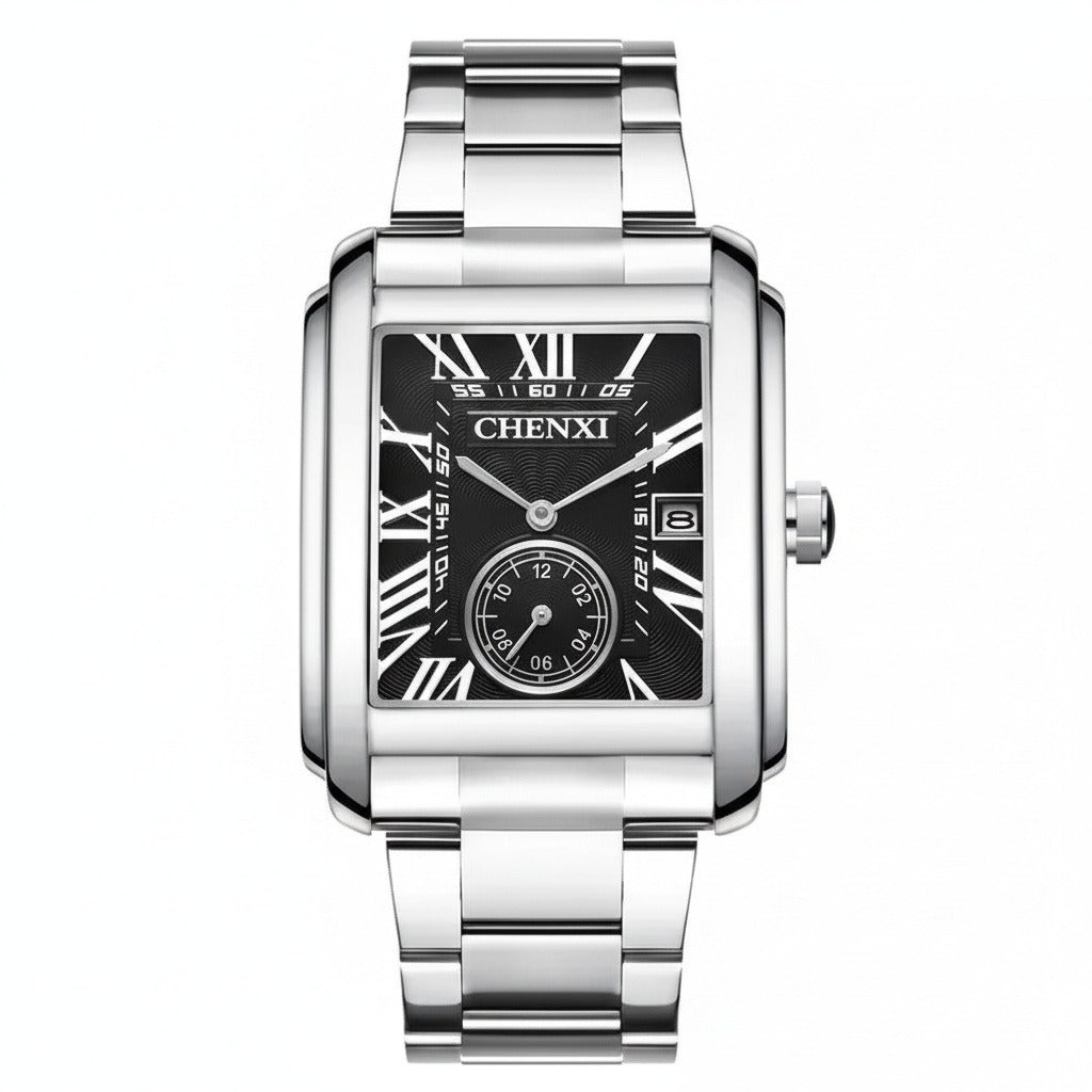 Rectangle Watch - Silver - Front View