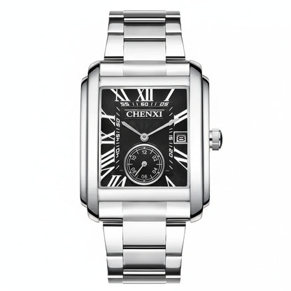 Rectangle Watch - Silver - Front View