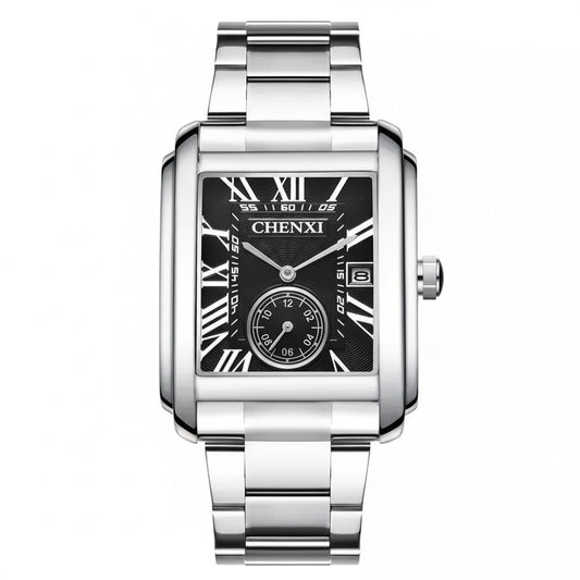 Rectangle Watch - Silver - Front View
