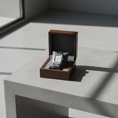 Rectangle Watch - Platinum - Lifestyle Inspiration
