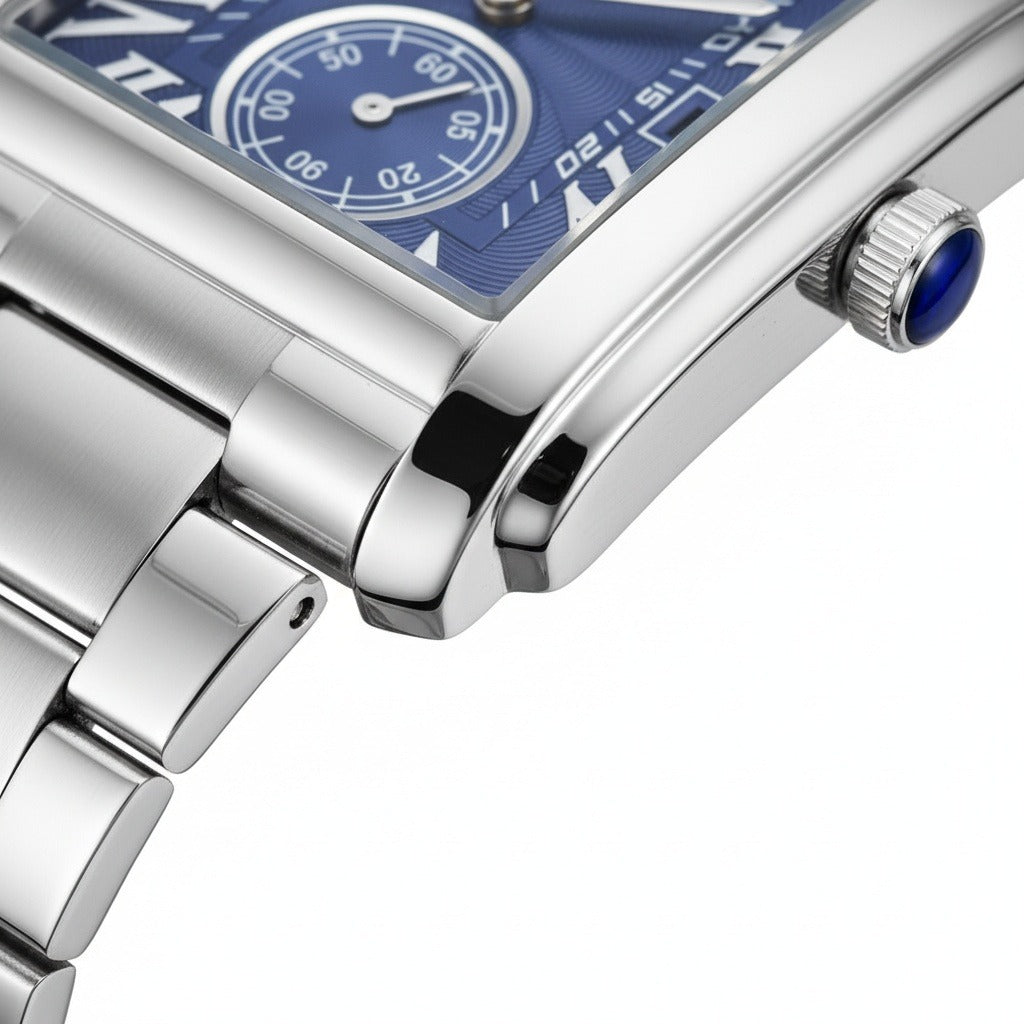 Rectangle Watch - Steel Blue - Texture Close Up