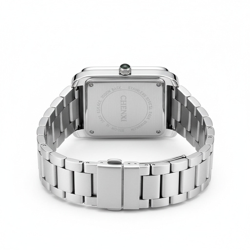 Rectangle Watch - Silver - Fabric Detail