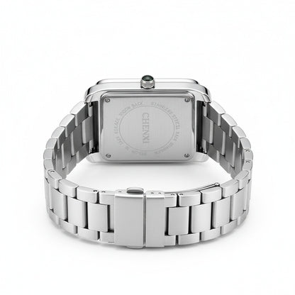 Rectangle Watch - Silver - Fabric Detail