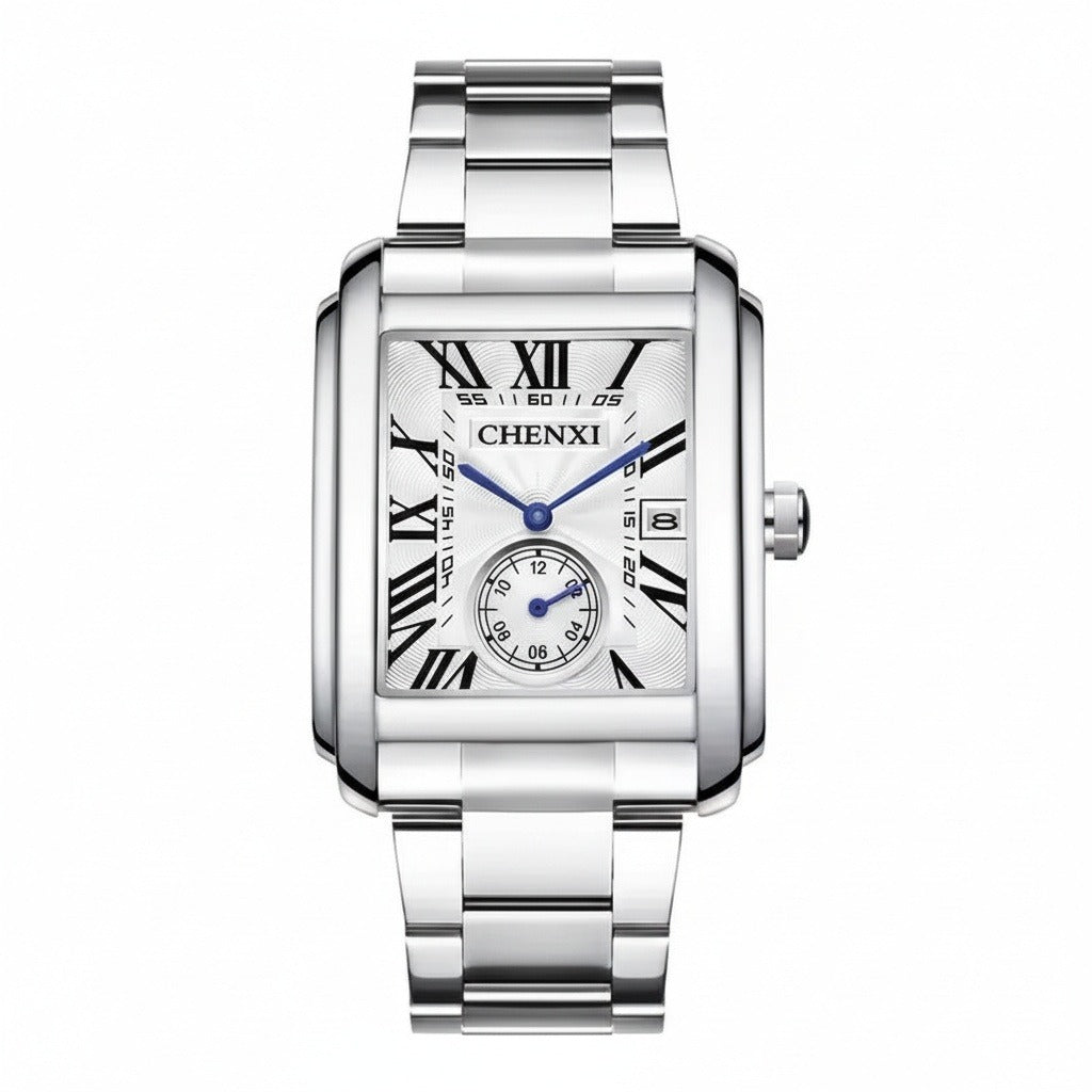 Rectangle Watch - Platinum - Front View