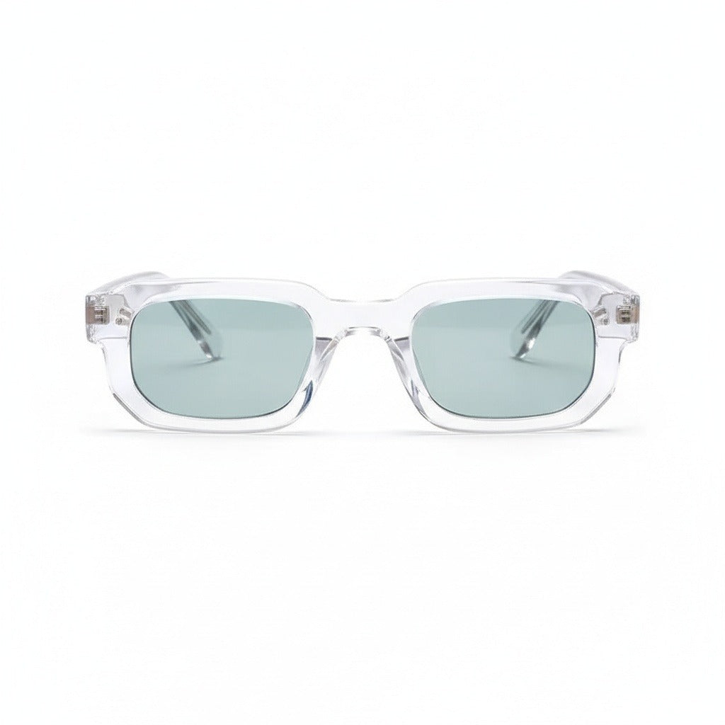 Rectangular Transparent Sunglasses - Transparent - Front View
