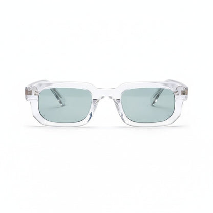 Rectangular Transparent Sunglasses - Transparent - Front View