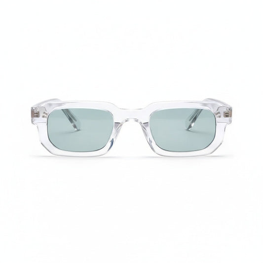 Rectangular Transparent Sunglasses - Transparent - Front View