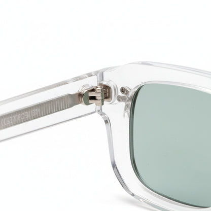 Rectangular Transparent Sunglasses - Transparent - Texture Close Up