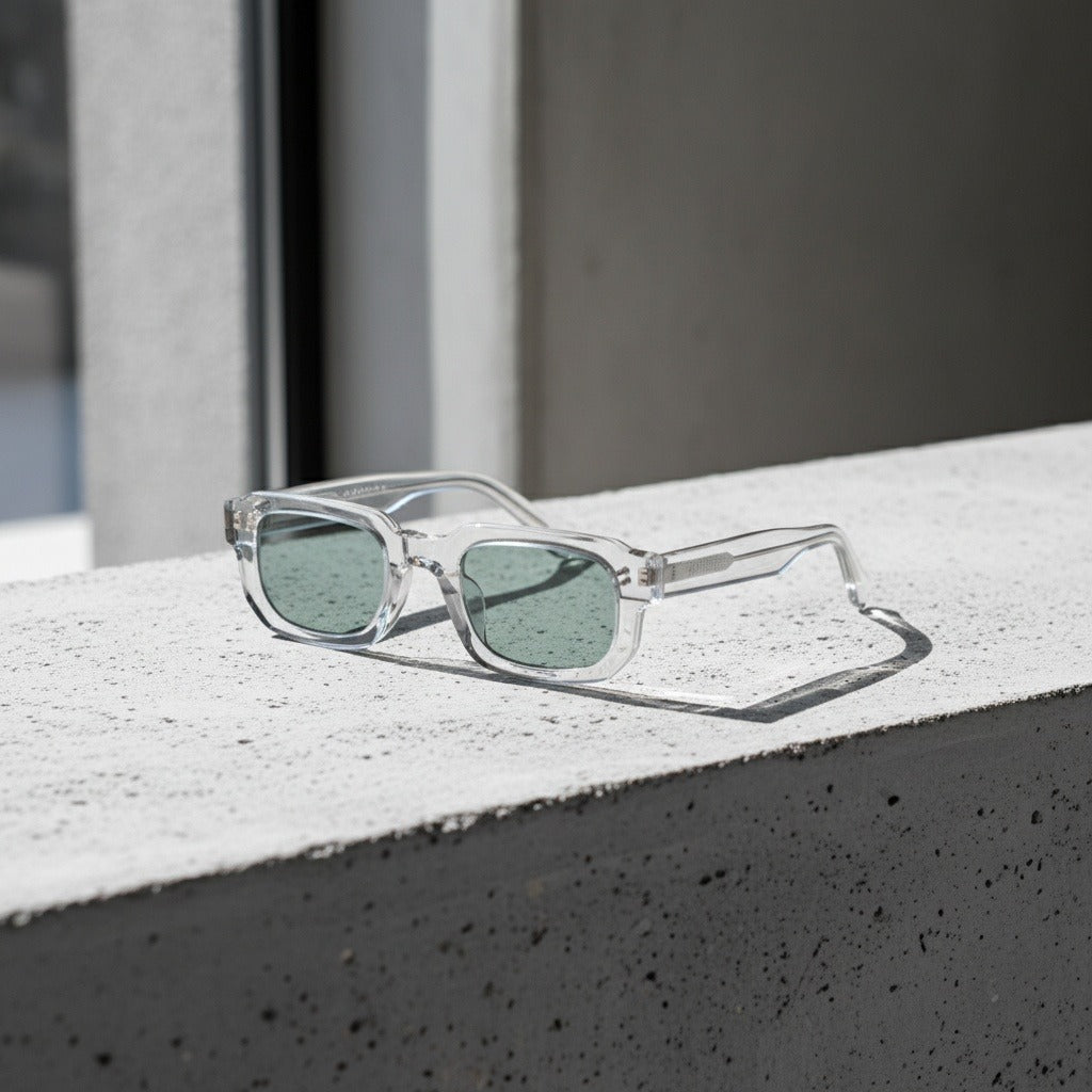 Rectangular Transparent Sunglasses - Transparent - Lifestyle Inspiration