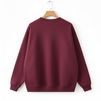 Red Crew Neck Sweater Men - Red - Fabric Detail