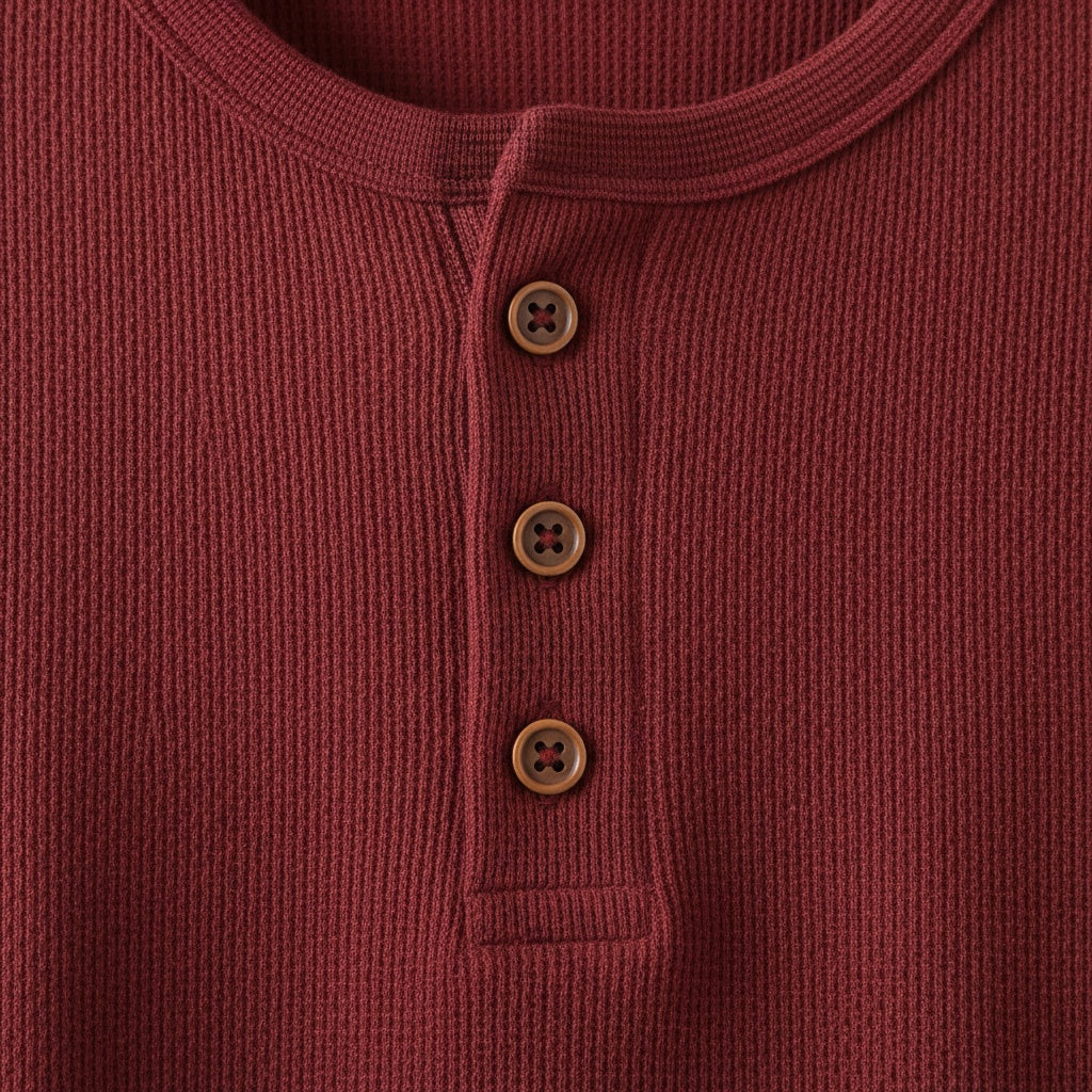 Red Henley T Shirt