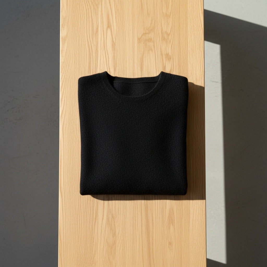 Short Sleeve Cashmere T Shirt - Onyx Black - Lifestyle Inspiration