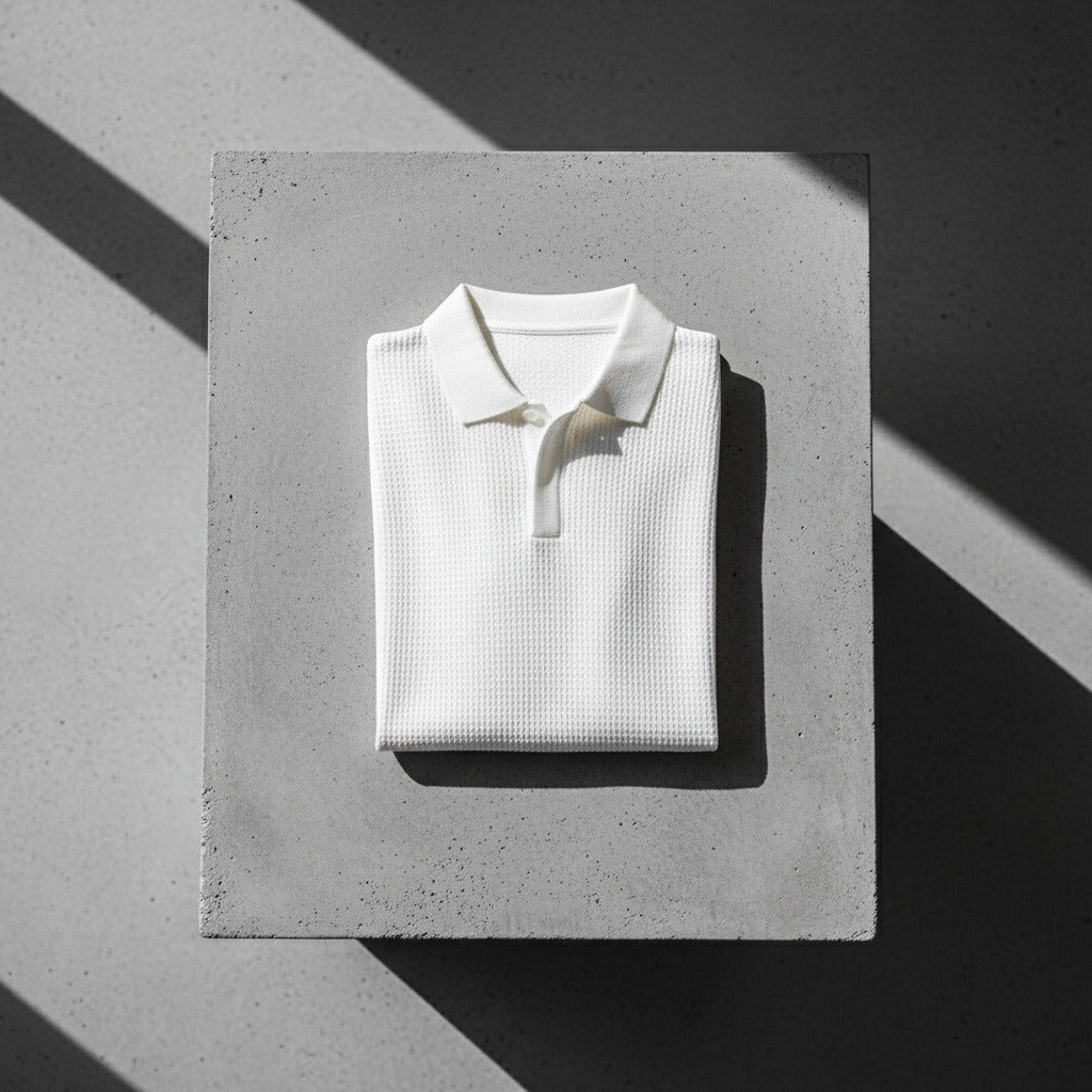 Short Sleeve Cotton Polo Shirt - White - Lifestyle Inspiration