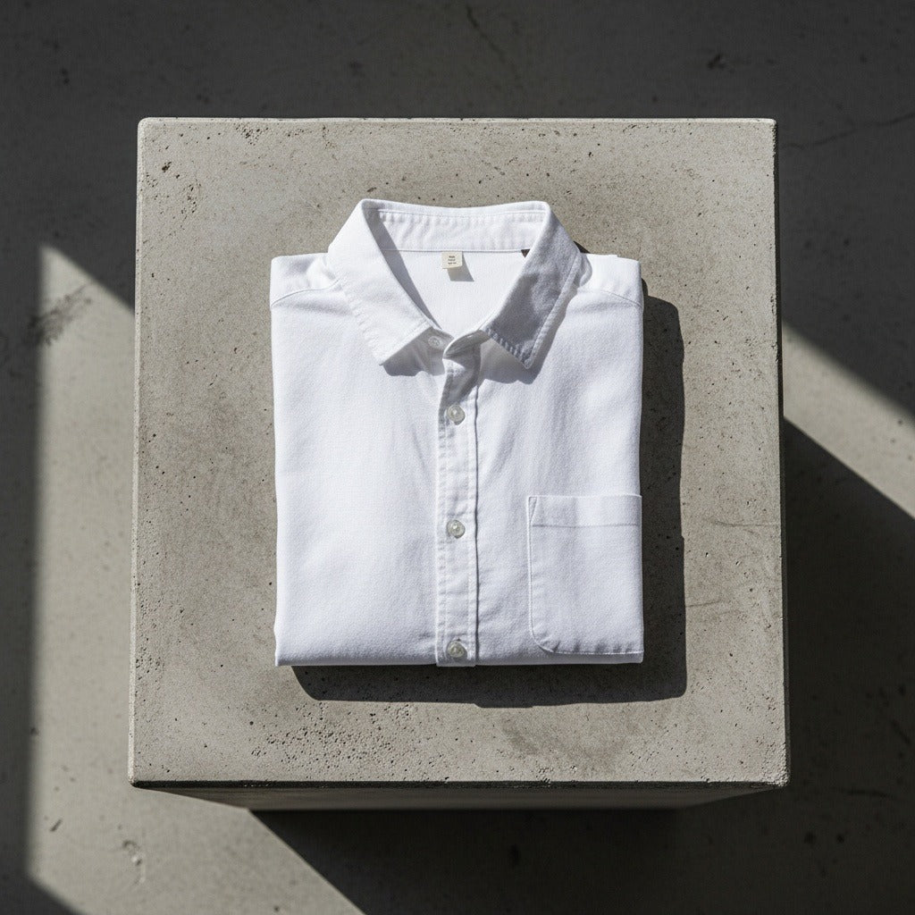 Short Sleeve Cotton Shirt - Pearl White - Lifestyle Inspiration