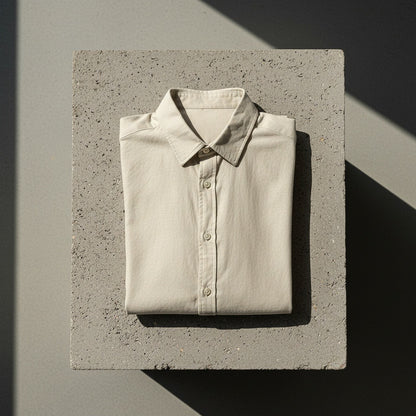 Short Sleeve Cotton Shirt - Sand Beige - Lifestyle Inspiration