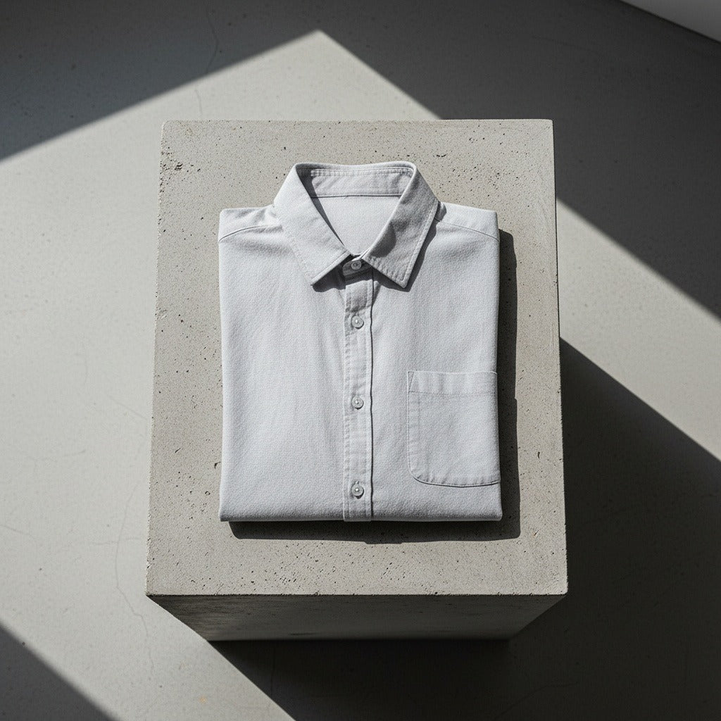 Short Sleeve Cotton Shirt - Cool Gray - Lifestyle Inspiration