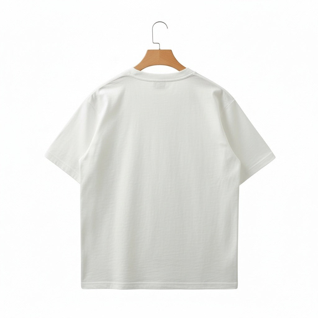 Short Sleeve Henley T Shirt - Ecru - Fabric Detail