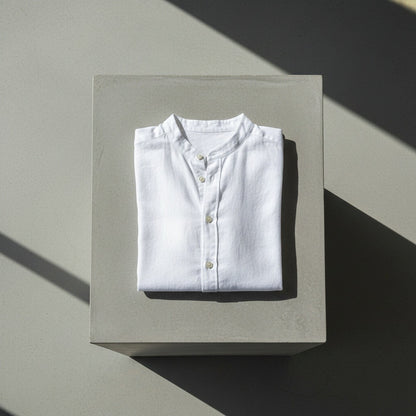 Short Sleeve Linen Shirt - Bright White - Lifestyle Inspiration