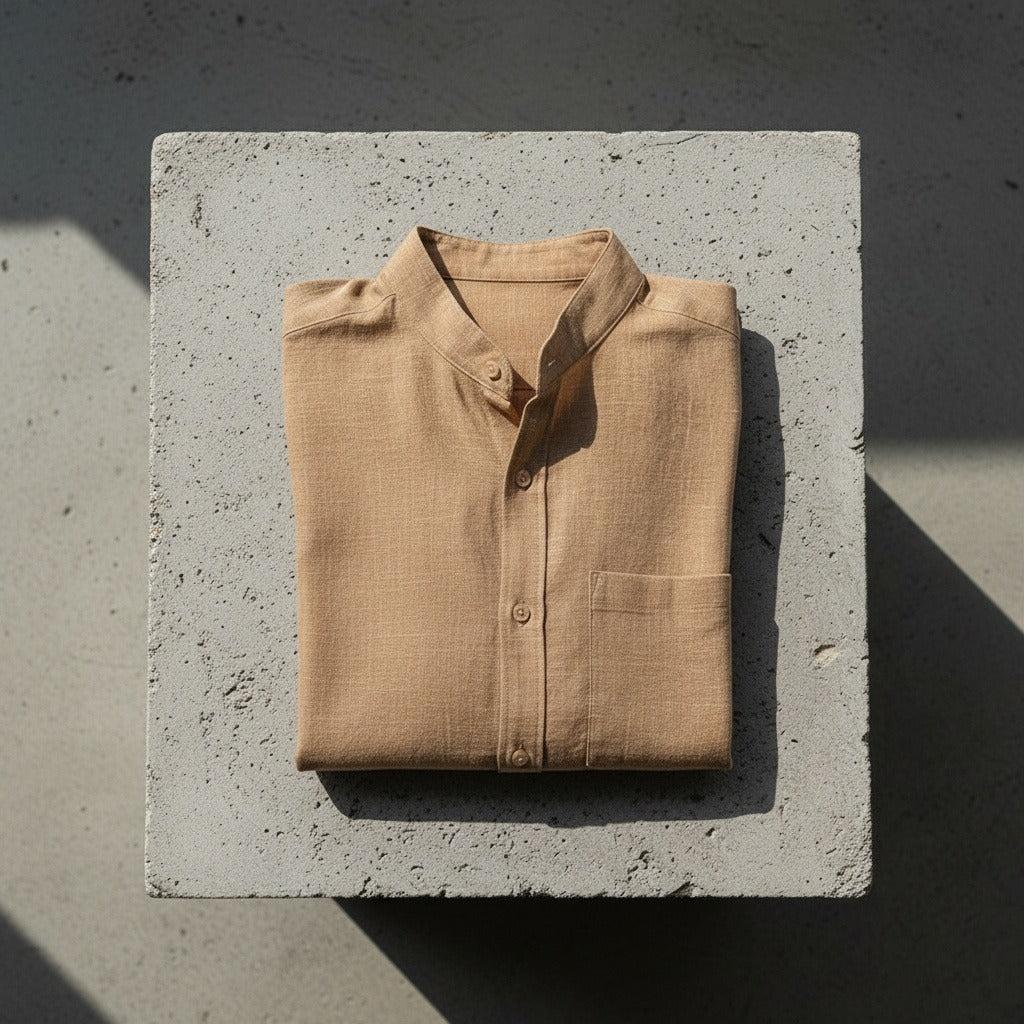 Short Sleeve Linen Shirt - Caramel Tan - Lifestyle Inspiration