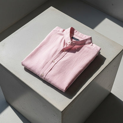 Short Sleeve Linen Shirt - Blush Pink - Lifestyle Inspiration