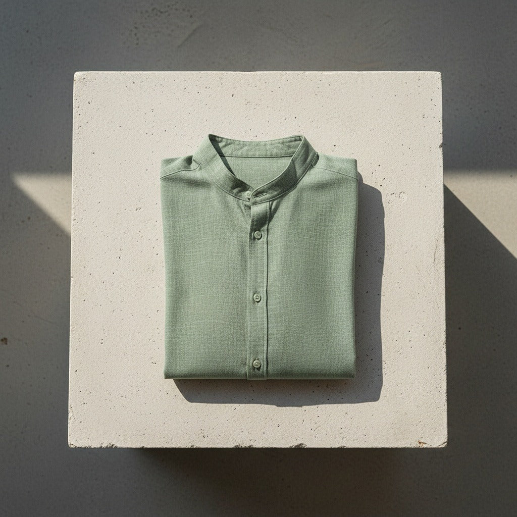 Short Sleeve Linen Shirt - Sage Green - Lifestyle Inspiration