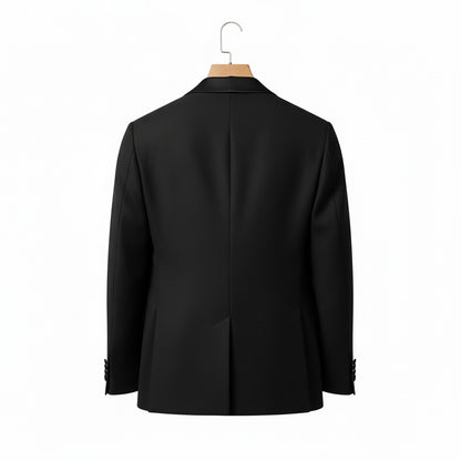 Smoking Suit for Men - Black - Fabric Detail