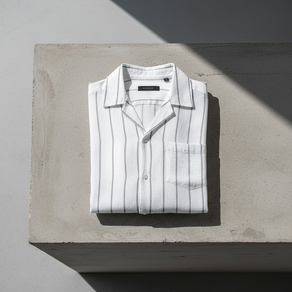 Striped Linen Shirt - Salt And Pepper - Lifestyle Inspiration