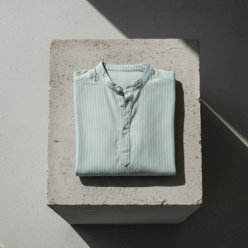 Striped Linen T Shirt - Seafoam Green - Lifestyle Inspiration