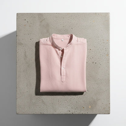 Striped Linen T Shirt - Rose Quartz - Lifestyle Inspiration