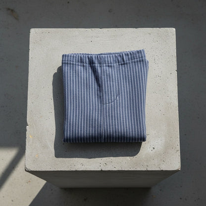 Striped Linen Trousers Men - Navy Stripe - Lifestyle Inspiration