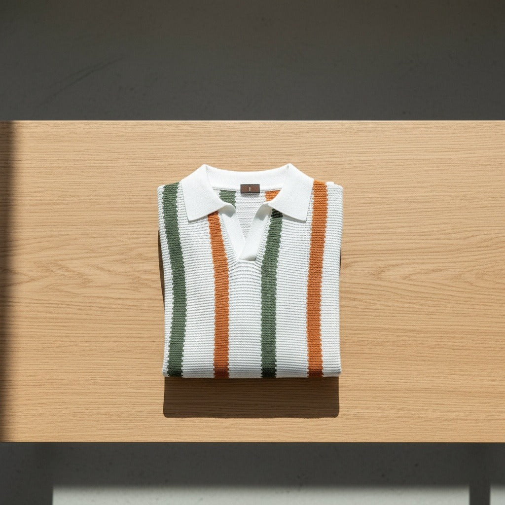Summer Polo Shirt - Multi-Color Striped - Lifestyle Inspiration