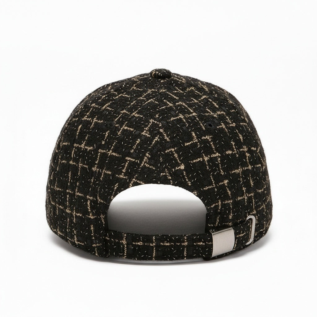 Textured Baseball Cap - Blackwatch Tweed - Fabric Detail
