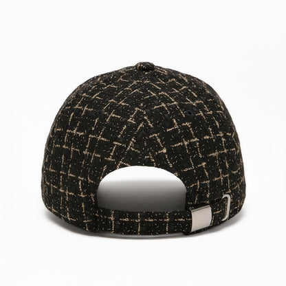 Textured Baseball Cap - Blackwatch Tweed - Fabric Detail