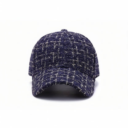 Textured Baseball Cap - Midnight Tweed - Front View