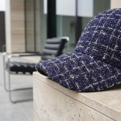 Textured Baseball Cap - Midnight Tweed - Back View