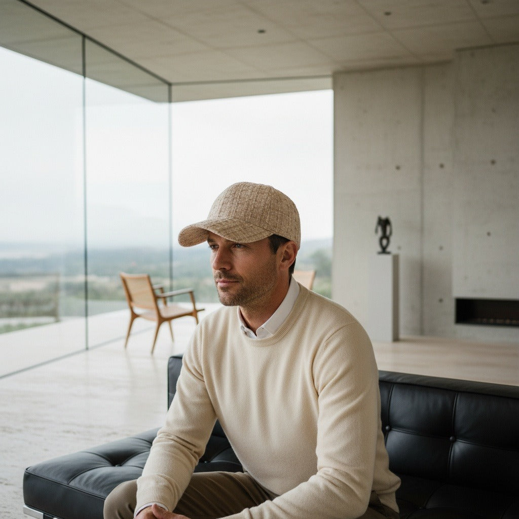 Textured Baseball Cap - Desert Tweed - Side Profile