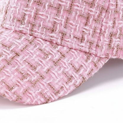 Textured Baseball Cap - Rose Tweed - Texture Close Up