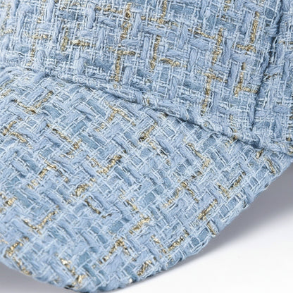 Textured Baseball Cap - Sky Tweed - Texture Close Up