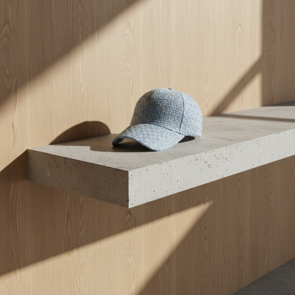 Textured Baseball Cap - Sky Tweed - Lifestyle Inspiration