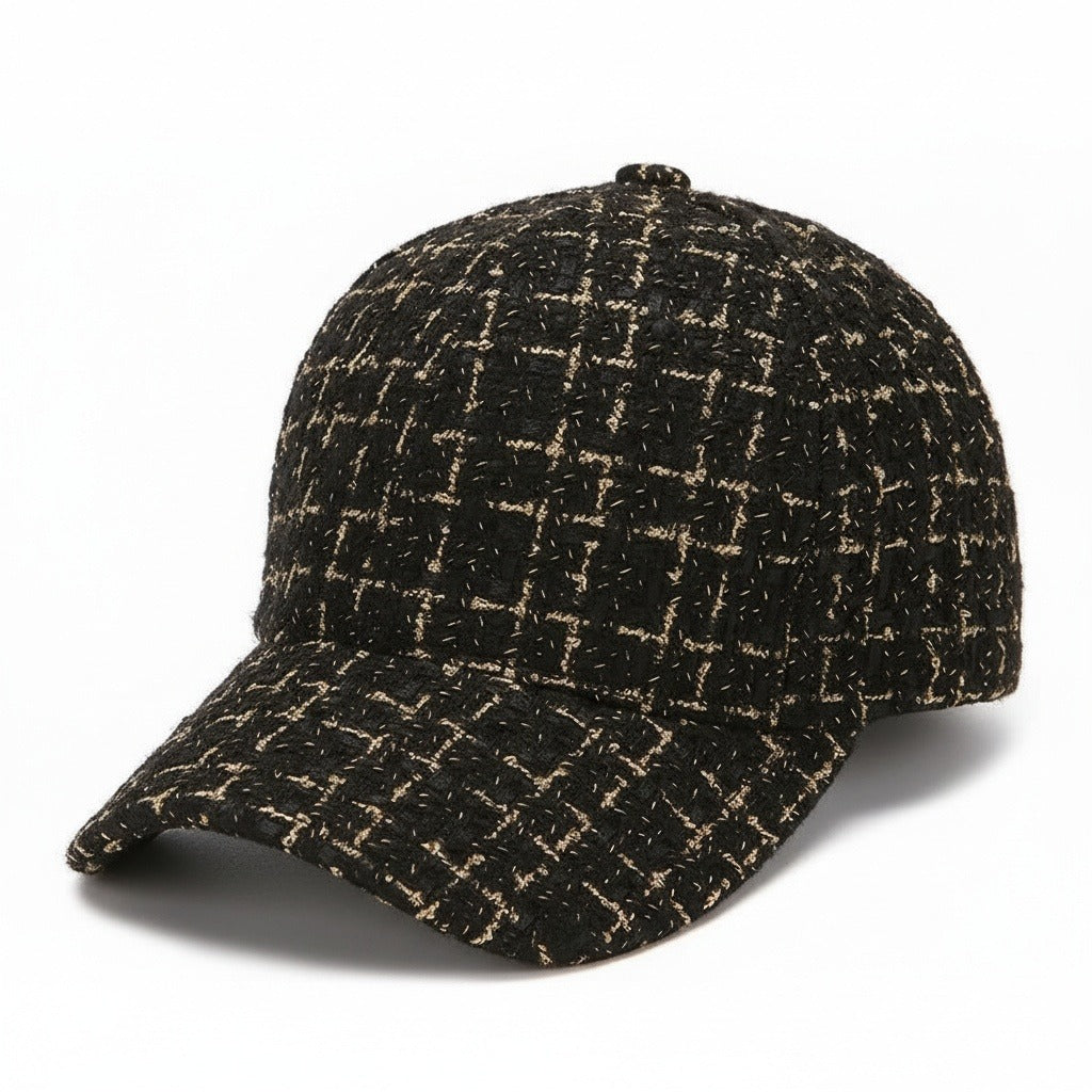 Textured Baseball Cap - Blackwatch Tweed - Front View