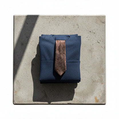 Tweed Three Piece Suit - Ocean Blue - Lifestyle Inspiration