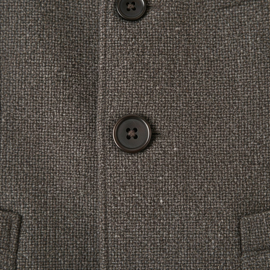 Tweed Three Piece Suit - Dusk Brown - Texture Close Up